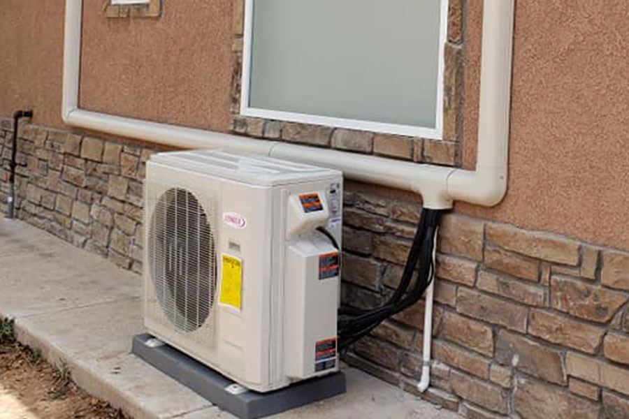 Outdoor ductless mini split condenser unit