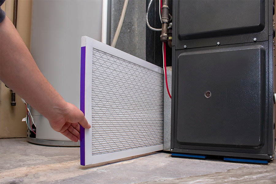 Replacing HVAC air filter